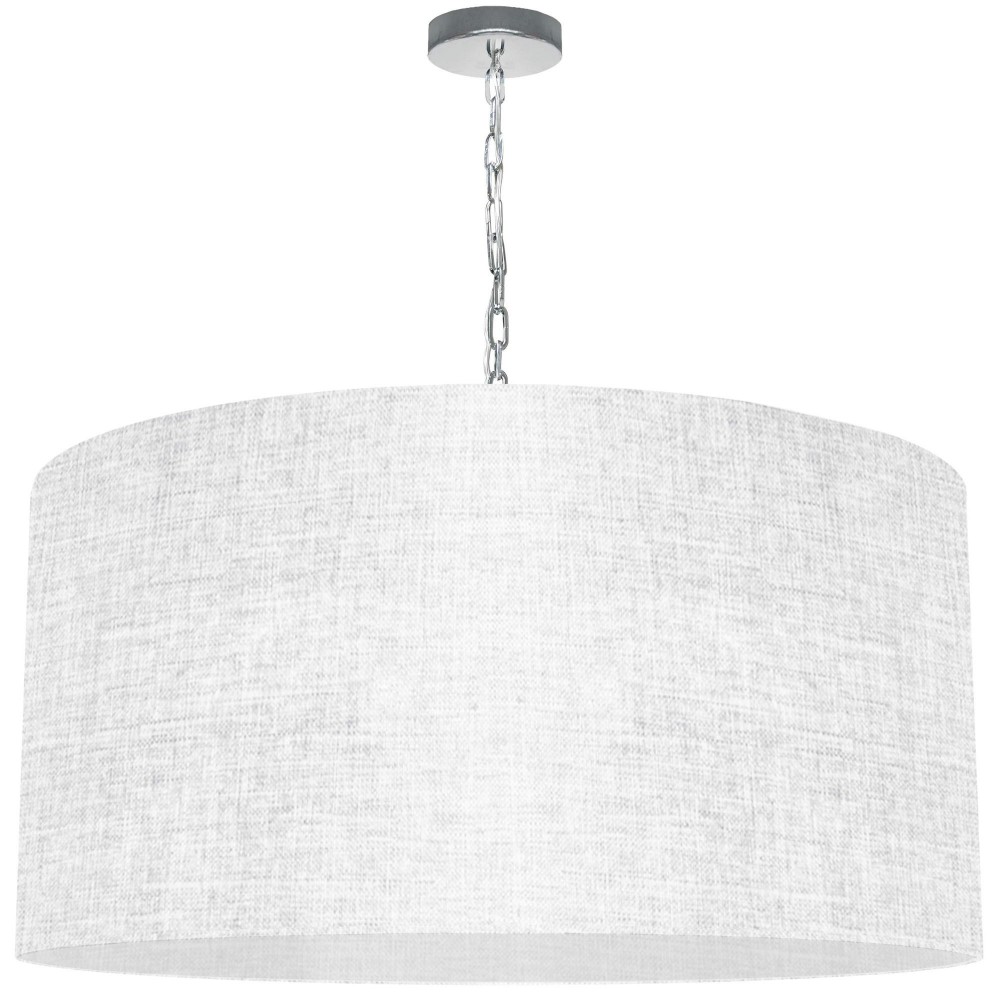 1 Light X-Large Braxton Polished Chrome Pendant w/ White/Clear Shade 1 Light X-Large Braxton Polished Chrome Pendant w/ White/Clear Shade