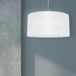 1 Light X-Large Braxton Polished Chrome Pendant w/ White/Clear Shade