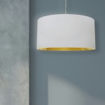 1 Light X-Large Braxton White Pendant w/ White/Gold Shade