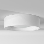 LED Flush Mount, Satin Chrome Finish, Eggshell Shade, CFLD-1114-198F