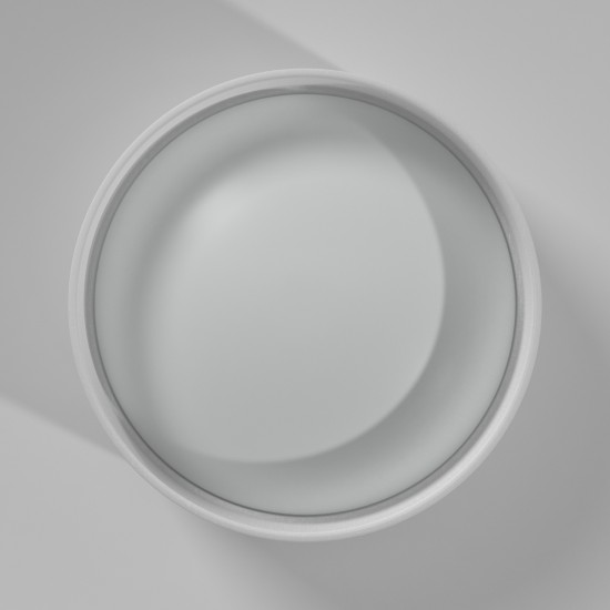 LED Flush Mount, Satin Chrome Finish, Eggshell Shade, CFLD-1114-198F