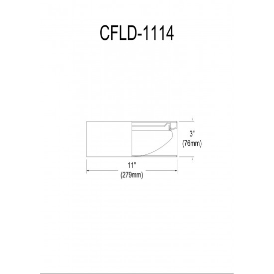 LED Flush Mount, Satin Chrome Finish, White Shade, CFLD-1114-2400