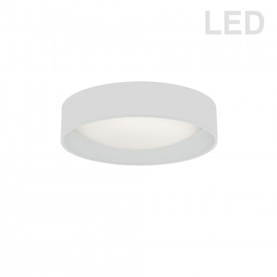 11" Light Flush Mount Fixture White Shade