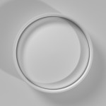 LED Flush Mount, Satin Chrome Finish, Eggshell Shade, CFLD-1522-198F