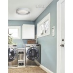 LED Flush Mount, Satin Chrome Finish, White Shade, CFLD-1522-2400