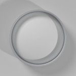 LED Flush Mount, Satin Chrome Finish, White Shade, CFLD-1522-2400