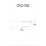 LED Flush Mount, Satin Chrome Finish, White Shade, CFLD-1522-2400