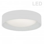 15" Light Flush Mount Fixture White Shade