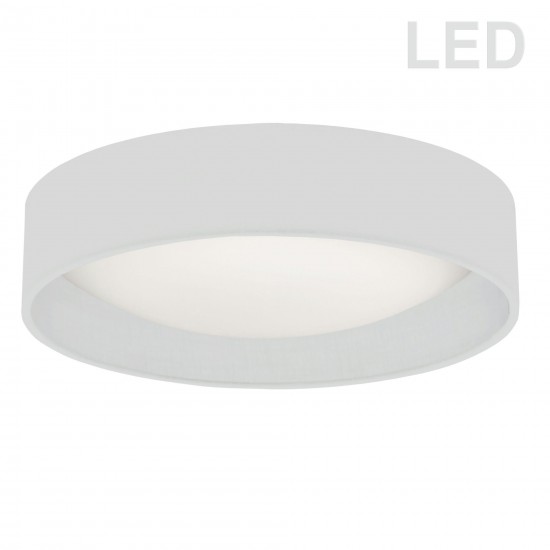 15" Light Flush Mount Fixture White Shade