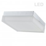 20W LED Flushmount, Satin Nickel Finish