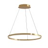 34W Chandelier, Aged Brass with White Acrylic Diffuser