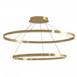 97W Chandelier, Aged Brass with White Acrylic Diffuser