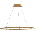 63W Horizontal Chandelier, Aged Brass with White Acrylic Diffuser