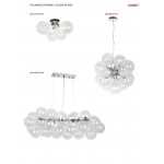 6 Light Halogen Pendant Polished Chrome Finish with Clear Glass