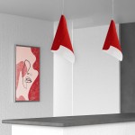 1 Light Cone Pendant JTones Red and Polished Chrome