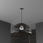 Coral Pendant, Matte Black Finish, COR-161P-BK