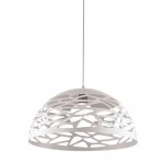 Coral Pendant, Matte White Finish, COR-161P-WH