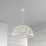 Coral Pendant, Matte White Finish, COR-161P-WH