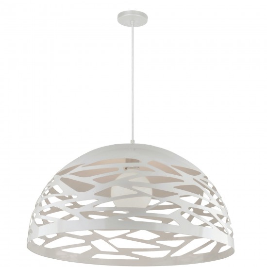 Coral Pendant, Matte White Finish, COR-201P-WH