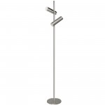 12W Floor Lamp, Satin Chrome with Frosted Acrylic Diffuser