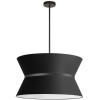 Caterine 4 Light Incandescent Chandelier, Matte Black with Black Shade