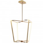 60W Chandelier, Aged Brass with White Silicone Diffuser