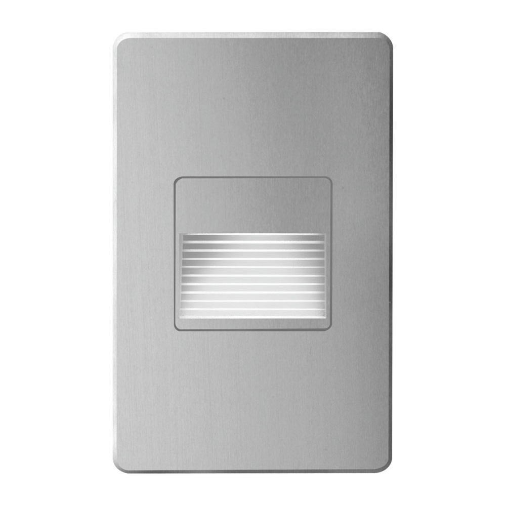 Brushed Alum Rectangle In/Out 3W Wall LED Light