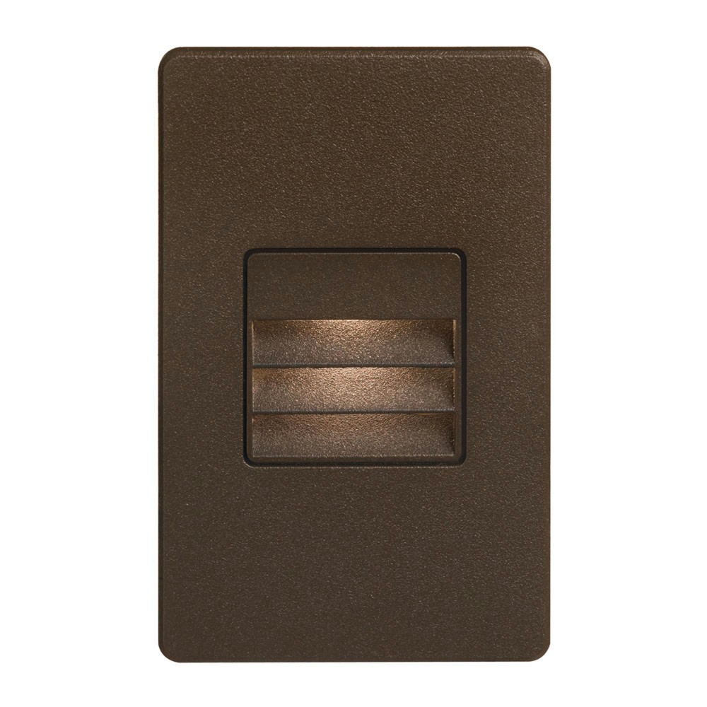 Bronze Rectangle In/Outdoor 3W Wall LED Light with Louver