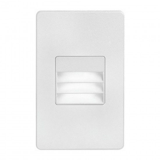 White Rectangle In/Outdoor 3W Wall LED Light with Louver