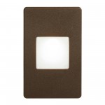 Bronze Rectangle In/Outdoor 3W Wall LED Light with White Lens