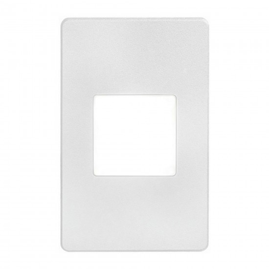 White Rectangle In/Outdoor 3W Wall LED Light with White Lens