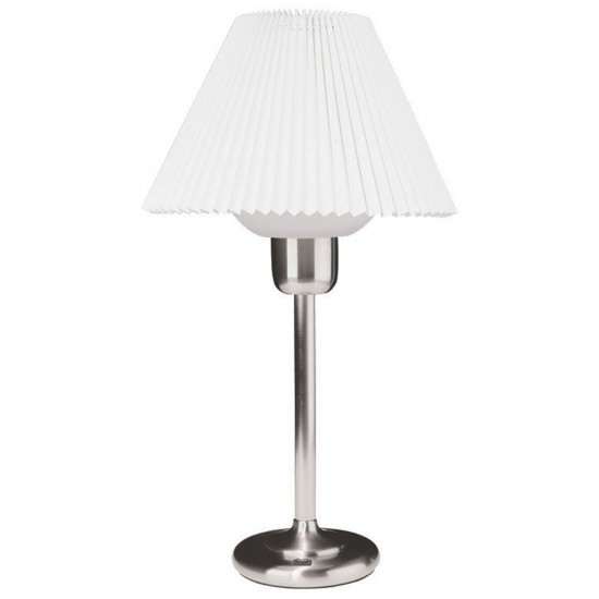 Satin Chrome Table Lamp with 200 Watt Bulb included