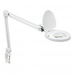 8W LED Magnifier Lamp, White Finish, DMLED10-A-5D-WH