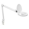 8W LED Magnifier Lamp, White Finish, DMLED10-A-WH