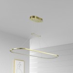 Daytona 46W Horizontal Pendant, Aged Brass with White Diffuser