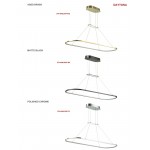 46W Horizontal Pendant, Matte Black with White Diffuser