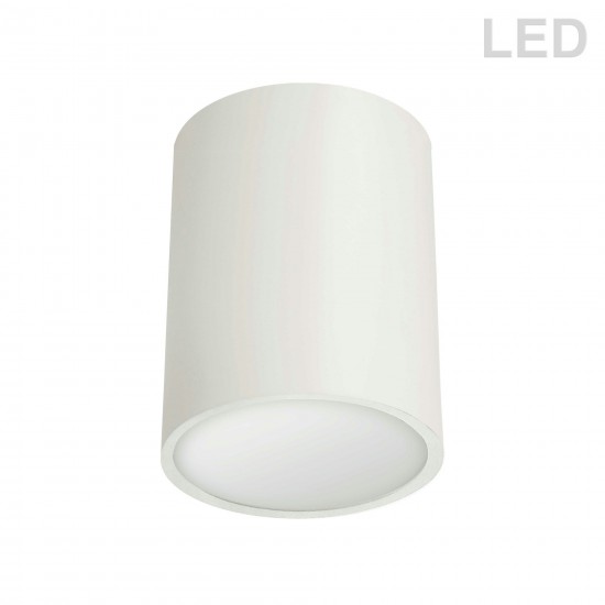 12W Flush Mount, Matte White