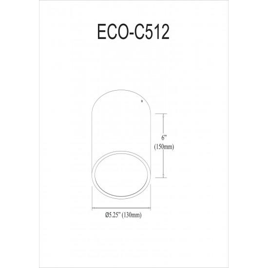 12W Flush Mount, Matte White