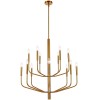 14 Light Incandescent Aged Brass Chandelier
