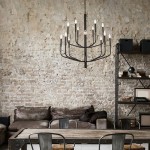 14 Light Incandescent Matte Black Chandelier