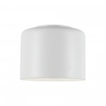 1 Light Incandescent Flush Mount, Matte White Shade