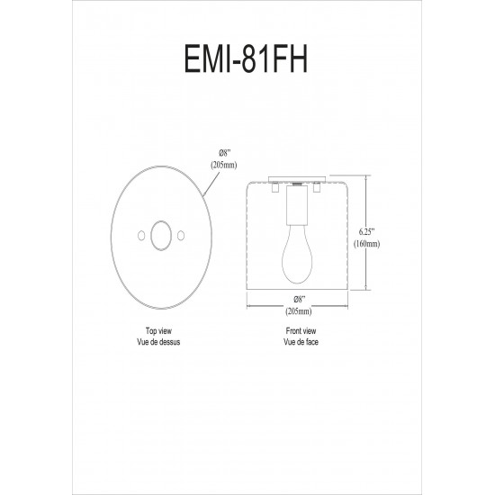 1 Light Incandescent Flush Mount, Matte White Shade