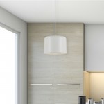 1 Light Incandescent Pendant, Matte White Shade