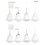 1 Light Emperor Pendant Matte Black with Off White Shade