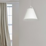 1 Light Emperor Pendant White with Off White Shade