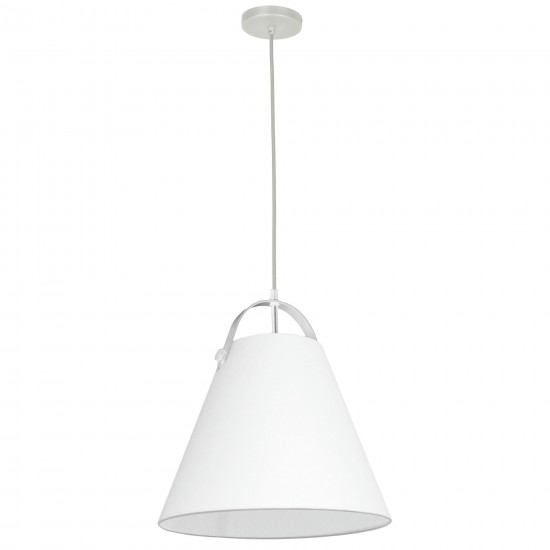 1 Light Emperor Pendant White with White Shade