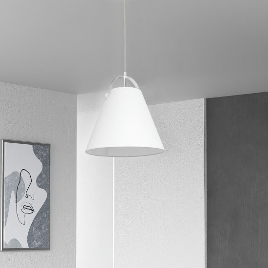 1 Light Emperor Pendant White with White Shade