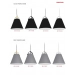 1 Light Emperor Pendant Matte Black with Black Shade