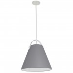 1 Light Emperor Pendant White with Grey Shade