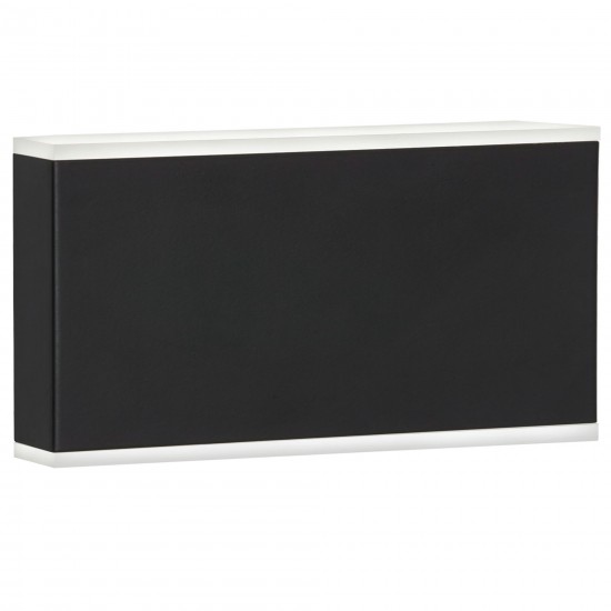 20W Wall Sconce, Matte Black with Frosted Acrylic Diffuser